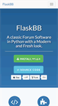 Mobile Screenshot of flaskbb.org