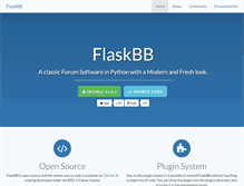 Tablet Screenshot of flaskbb.org